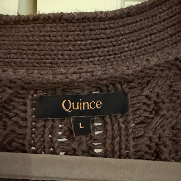 Quince 100% Organic Cotton Oversized Cable Cardigan - Picture 5 of 5